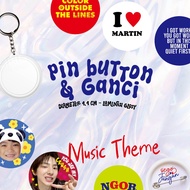 PIN BUTTON - CORTIS KEYCHAIN - GLOSSY BAGDE PIN