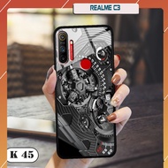 3D tempered glass case for REALME C3