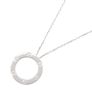 【二手】卡地亞 Love Circle 6PD 項鍊，頸圍 41.5 厘米，18K白K金，鑲鑽 Love Circle 6PD 項鍊，女士款