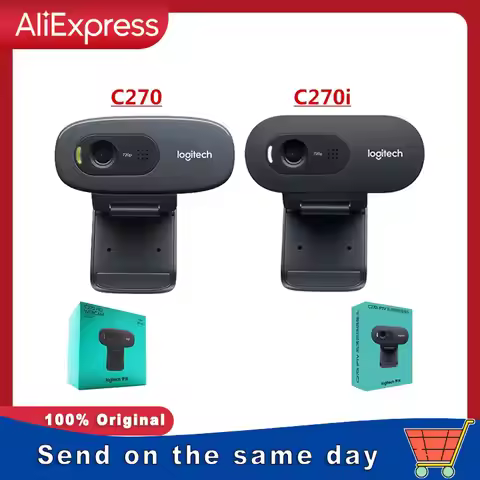 100% Original Logitech Webcam C270 C270i HD Webcam 720P Network Built-in Microphone USB2.0 Webcam Fo