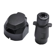 [svzfjuv] 7-Way Trailer Truck Camper Plug Socket Weatherproof