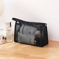 Mesh Travel Cosmetic Bag Organizer Makeup Bag Women Travel Pouch Toiletry Bag Transparent Storage Ba