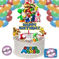 Super Mario Birthday Cake Topper with Name and Age Birthday Party Topper Baby Shower