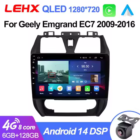 LEHX L6PRO QLED Wireless CarPlay Android 14 Auto Car Radio Multimedia GPS 2din autoradio Stereo for 