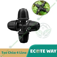 PVC 4 Splitter Pipe Connection Accessories 12,10mm (8*10mm)