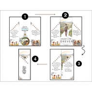 30 Pcs JW Stationery Set | 2-in-1 Letter + Envelope | Enjoy Life Forever | A4 Size