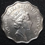 10香港貳圓 1990年 女王頭二元 香港舊版錢幣 紅銅 硬幣 $9
