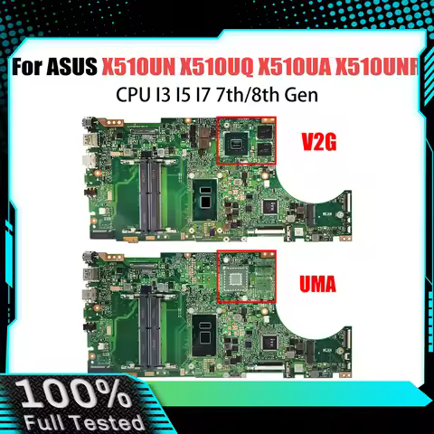 For ASUS X510UQ X510UR X510UN X510UNR X510UQR S510UN S510U X510UF Mainboard i3 i5 i7 7th/8th Gen CPU