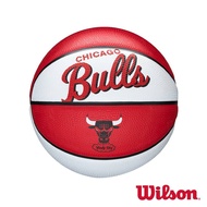 [Online Sports] WILSON NBA Team Logo Series Retro Bulls Rubber Basketball 3