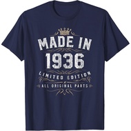 Men's cotton T-shirt Made In 1936 T Shirt - All Original Parts 83rd Birthday Gift T-Shirt