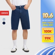 CANIFA men's jean shorts, regular form, youthful basic shape 8BS26S015