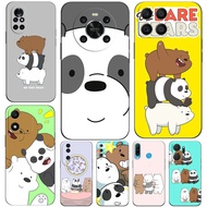 Case For Honor 9A 9C 9S 9 lite Case For Huawei Y7P Y5P Y8P Phone Back Cover Soft Silicon Black Tpu we bare bears