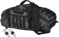 65L Large Travel Duffle Bag Military Tactical Backpack, Black Camo, 55L, Duffle Bag