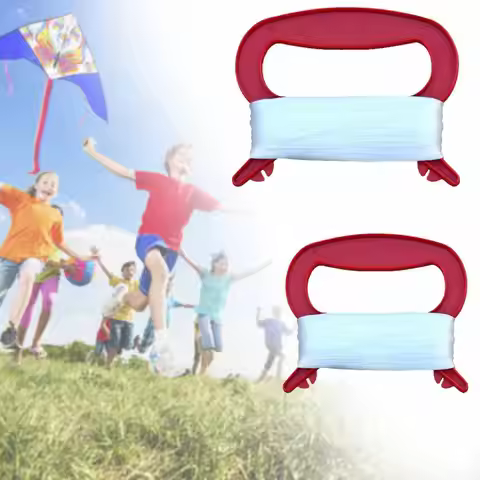 Kite Reel Hand Grip Wheel 100M Line Flyer Handle Tool Rope Line Outdoor Round Random Color for Kite 