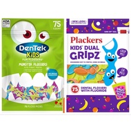 [On Daigou] DenTek Kids PLACKERS PLACKERS Children's Fluoride Floss Stick Dental Floss Fruit Flavor 