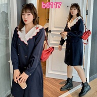 Big Size/Plus size double breasted dress (b6117)大码双排扣连衣裙（b6117)