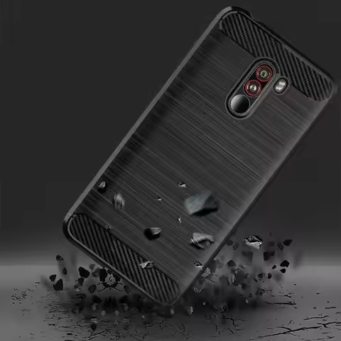 Carbon Fiber Case For Pocophone F1 Case Xiaomi Pocophone F1 Case Silicone TPU Bumper Cover for Poco 