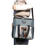 Lunch Bag & Grunge Abstract Woman Face Collage Art