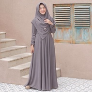 Bellvania Busana [COD] - Mayra Syari Terbaru 2021 Modern / Stelan Syari Modern / Baju Gamis Plus Khimar / Set Syari / Syari Set Khimar / Baju Muslim Wanita / Dress Plus Kerudung / Baju Syari Remaja Modern / Baju Syari Ibu Ibu / Baju Syari Pengajian