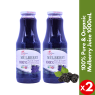 PomeFresh 100% Pure Organic Mulberry Juice 1000mLX2 (2 Bottles)