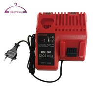 [deevoka] Lithium Li-ion Battery Charger Replacement For Milwaukee M18 M12 EU Plug
