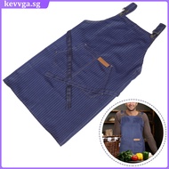 Denim Apron for Men Women Stylish Cross Back Chef Apron for Cooking kevvga