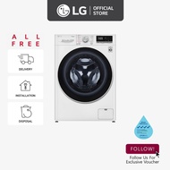 LG Front Load Washing Machine 9KG FV1409S4W | AI Direct Drive™ | 6 Motion DD | Steam™