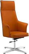 Boss Chairs with Fixed Foot, Sedentary Comfort Managerial Executive Chairs,125° Reclining Ergonomic Office Chair Leather Computer Seat (Color : Orange) interesting