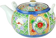 Ranchant (M) Earthenware Bottle (with vine), Green, 6.5 x 5.0 x 3.5 inches (16.5 x 12.8 x 9 cm), Nab