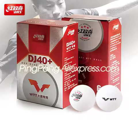 DHS WTT 3 Star Table Tennis Ball (WTT Official Ball) Original DHS DJ40+ 3-Star Ping Pong Balls
