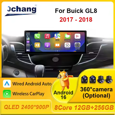 Android 16 12.3 inch Car Radio Audio Wireless CarPlay Stereo GPS Multimedia Player for Buick GL8 201