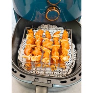 Air Fryer Grill Barbecue Rack Grill Skewer Rack Oven Barbecue Rack Stainless Steel Three-Layer Grill