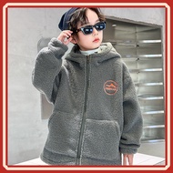 Spring/Autumn Children's Fleece-Lined Jacket 2025 Fall/Winter New Arrival Thickened Warm Top HACD