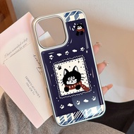 case for iphone xr 11 12 13 14 15 16 pro max plus air back cover red scarf kitten pattern tpu case r