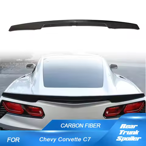 Car Rear Trunk Racing Carbon Fiber Spoiler for Chevrolet Corvette C7 Stingray Z51 2014-2016 Car Rear