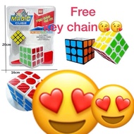 Magic Cube 858-A15 3x3x3 + Free mini magic cube key chain - Rubik's Cube