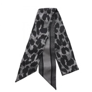 【二手】迪奧 (Dior) Mitzah 豹紋RIBON真絲圍巾（二手 A 款）