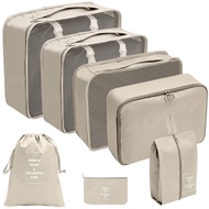 7 /8 Pcs Travel Bag Organizer Bag Travel Pouch Travel Bag Travel Suitcase Bag Organizer Travel Bag