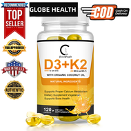 [120pcs] D3 พร้อมอาหารเสริม K2 MK7 | วิตามินดีและเคคอมเพล็กซ์ | 5000 IU วิตามินดี 3 และ 100 mcg วิตา