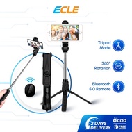 ECLE Selfie Stick 3in1 Tongsis Tripod HP Bluetooth Remote