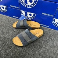 BIRKENSTOCK Kyoto 單魔術貼包頭真皮涼拖 藍色 35-46碼