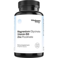 3-dalam-1 Zink, Magnesium, Piridoksin, Metionin, Magnesium Glisinat Suplemen Pemakanan dengan Vitami