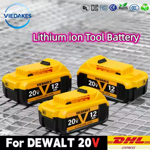 💯20V 12.0Ah Lithium Ion Battery, for Dewalt 20V battery - Powers DCD996 Drill & DCF887 Impact Wrench
