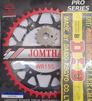 สเตอร์ชุด WR 155R YAMAHAพร้อมโซ่ข้อหนาดำDID   หน้า13T-14T  หลัง 51-55T-57T-58T