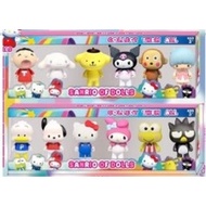 New 6-pack Kuromi Big Ear Dog Pudding Dog Hello Kitty Pacha Dog Cake Ornaments Hand-made Toys