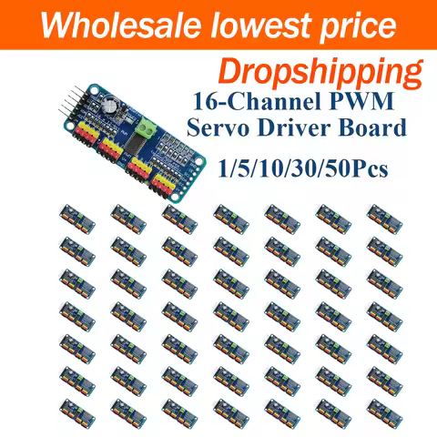 1~50Pcs PCA9685 16 Channel PWM Servo Motor Driver Board I2C IIC Interface Robot Servo Controller Mod