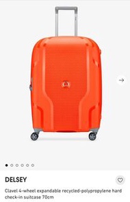 🇬🇧英國直送 免費速遞 Free courier🇬🇧 Delsey recycled-polypropylene hard check in suitcase 70 / 82cm (orange/black)