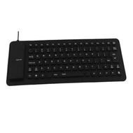 Silicone Mute Soft Keyboard 85-Key Computer Keyboard USB Wired Keyboard Portable Laptop Pc Folding W