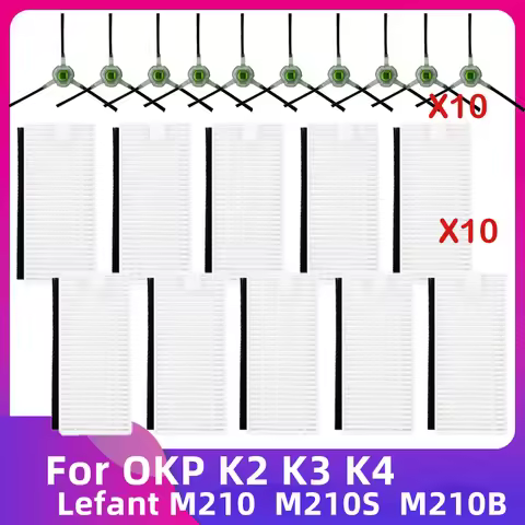Fit For Lefant M210 M210S M210B M213 / OKP Life K2 K3 K4 Robot Vacuum Cleaner Side Brush Hepa Filter