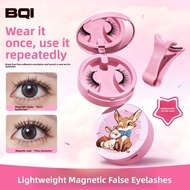 BQI Magnetic False Eyelashes – Natural Lightweight Reusable Lashes with All-in-One Case, Quick Easy 